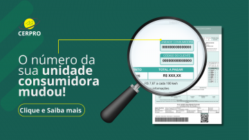 Aviso importante - O Número da sua Unidade Consumidora mudou!